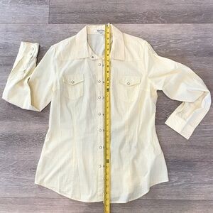Daniel Rainn Yellow White Plaid Button Down Shirt